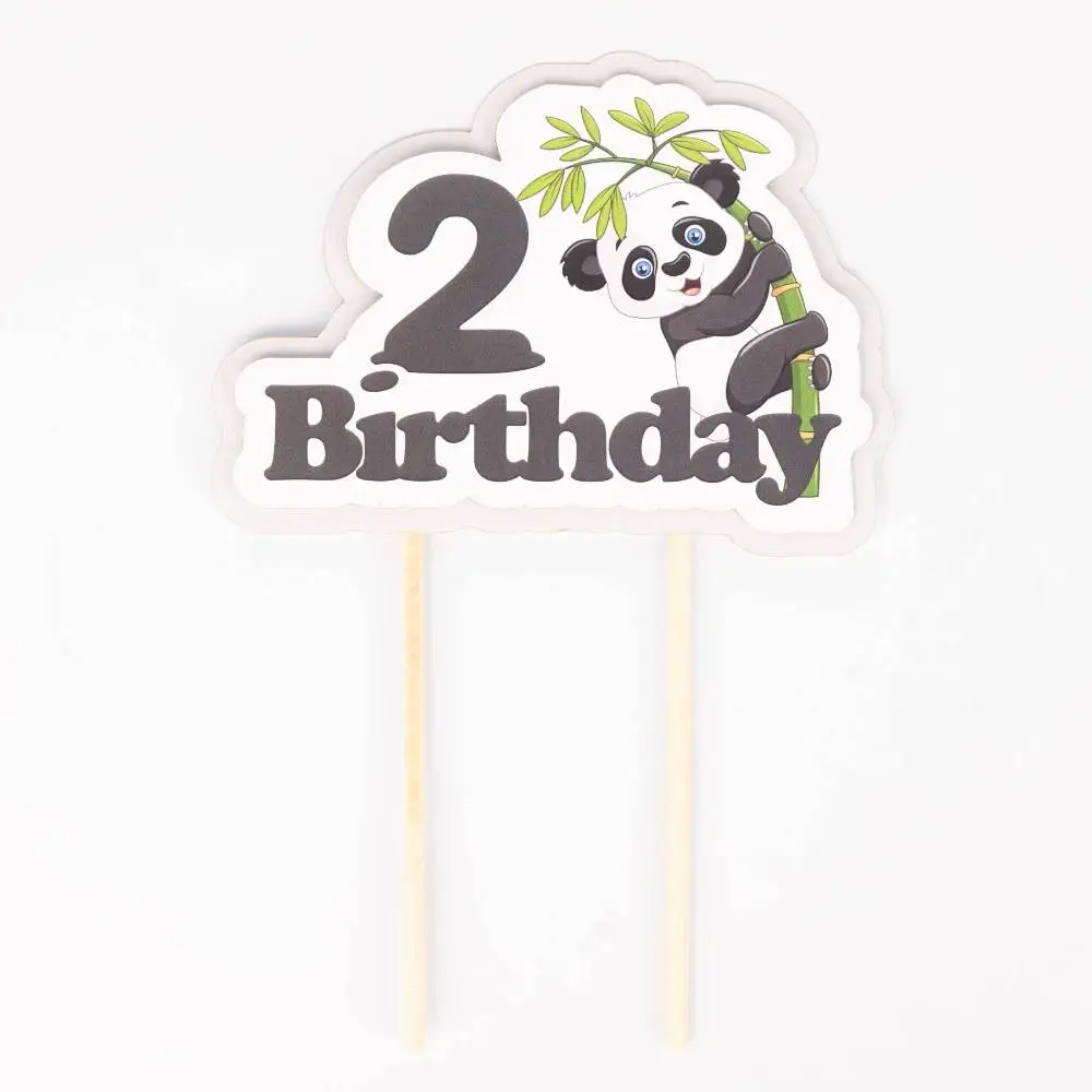 Personalized Panda Age Cake Topper